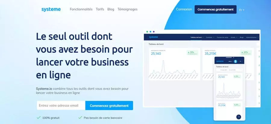 Systeme.IO : La plateforme marketing la plus simple au monde