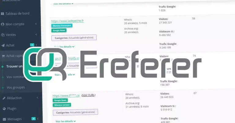 Ereferer : j’ai testé cette plateforme de netlinking – Mon avis complet 2025